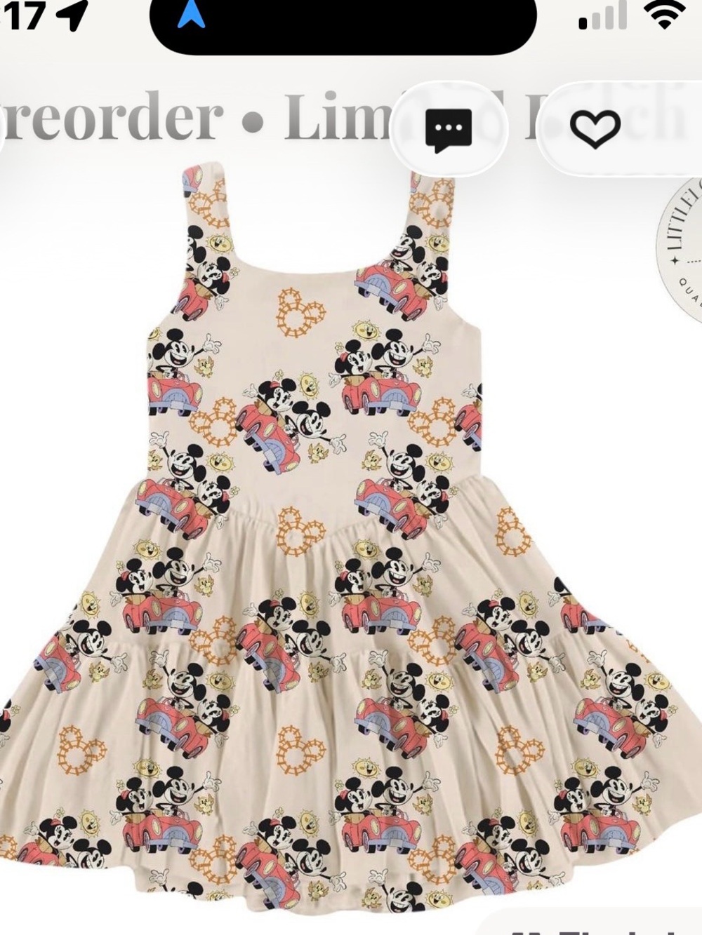 Mickeys railway custom made dress